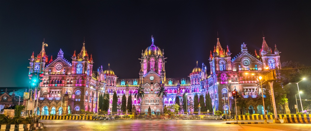 Chhatrapati Shivaji Maharaj Terminus, a UNESCO world heritage site in Mumbai - Maharashtra, India